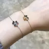 100% argent rouge amour charme Brabcelets femmes concepteur bracelets de charme 4/trèfle à quatre feuilles or rose coccinelle cerise 5 motifs bracelet coeur bijoux de luxe chance pour les filles