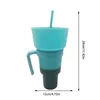 Plates Snack Cup With Straw Portable Design Drink Box Bowl Holder Plastic Container 2 In 1 Combo For