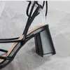 Sandaler Comemore Women's Fashion Casual Sandals 2022 Summer New Black Pu Ankle Cross Straps High Heels Thick Heel Women Shoes 7.5cm 42 L230720