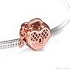 2018 Outono 925 Jóias de Prata Esterlina Love You Lock Contas de Charme de Ouro Rosa Serve para Pandora Pulseiras Colar Para Mulheres Jóias Maki261H