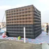 4x4x4mH Cube Awning Inflatable Black Nightclub Tent Disco Outdoor Entertainment Tent for Birthday Party or Movie Watching