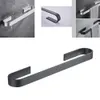 Towel Holder Bathroom Towels Rack Hanger Black Silver 304 Stainless Steel Wall Hanging Towel Bar Organizer Kitchen Storage Shelf L230704