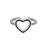 Cluster Rings Megin D S925 Sterling Silver Love Heart Simple Ins Vintage Boho For Women Girls Wedding Engagement Gift Jewelry