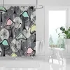 Shower Waterproof fabric shower Bathroom curtain accessories Bath curtain for shower 180x200 240*200 decoration abstract