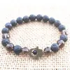 MG0759 Hamsa Lava Stone Smoky Quartz Bracelet Bracelet Fatima Ручный браслет духовный исцеление корень чакра запястье мала йога ювелирные изделия316y