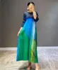 Temel gündelik elbiseler Miyake Pleats Sonbahar Kış Kış Yüksek Moda Fransız Vintage Kadınlar Yeşil Nedensel Uzun Elbise Orijinal Tasarım Kıyafetleri Stok 230719