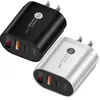 LED-display 20W PD USB-C Väggladdare EU US UK AC Home Travel Power Adapter för iPhone 12 13 14 Samsung Huawei