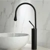 New Basin Faucet Single Lever 360 Rotation Spout Moder Brass Tap For Water Sink Mixer gold brush185f