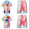 Casablanca Designers Womens Lovers Hawaii Vacation Beach Swim Casual Shirt Shorts Set Masao San Suits Designer Quick Dry Fabric Couple Slim Fit Casablan Shirts MH2A