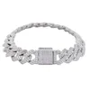 Bracelet 13mm 7 pouces 8 bracelet de chaîne étincelante de glace en laiton pour bijoux pour hommes CZ hiphop cubain BB004 230719