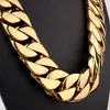 70cm 31MM Super Heavy The jewelry of the party Cuban Chain Gold Silver Tone 316L Stainless Steel Necklace299e