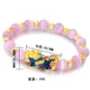 Braccialetto di perline naturali Opal Stone per uomo Donna 10mm Pixiu Feng Shui Ricchezza Buona fortuna Gioielli Bijoux Drop Beaded Strands213V