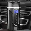 Water Bottles Car Kettle Electric Cup Stainless Steel Portable Coffee Milk Heating Supplies Digital Temperature Display Insulation