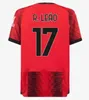 23 24 AC. Pulisic Home Soccer Toccer Coureys Third Away Milans 2023 2024 Giroud Theo R.Leao Romagnoli Brahim S.Castillejo Saelemaekers Football Shirt Men Kids Kits