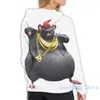 Sweats à capuche pour hommes Sweat pour hommes pour femmes Funny BIGGIE CHEESE Print Casual Hoodie Streatwear