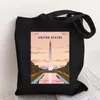 Borse da sera Travel City Art Washington Italia San Francisco Borsa tote per donna Cotone riutilizzabile Shopping Beach Grandi borse estive