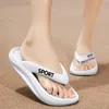 Slippers Men Thick Platform Thong Flip-Flops Summer Soft Sole Beach Slides Cloud Pillow Outdoor Sandals Non Slip Bathroom Home Shoes