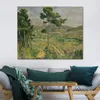 Arte em tela de paisagem Mont Sainte-victoire e o viaduto do vale do rio Arc Paul Cezanne pintura artesanal decoração moderna