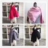 14 kleuren vierkante sjaals voor dames Heren luxe Pashmina Topkwaliteit Zijde Katoen Blend Dames Mode Zijden Sjaal Ontwerpers Sjaals 218s
