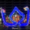 Brillante LED dragon dance GIALLO Taglia 6 # 3 1m Lunghezza bambini seta popolare nuovo costume mascotte cina cultura speciale festa festa257C