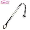 yutong IKOKY Stainless Steel Anal Hook Prostate Massage Gay Butt Plug with Ball Dilator Toys for Men and Women Metal277W