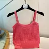 2021 High End Camisole Female Feeling Inside and Outside Wear Fashion Knitted Halter Sleeveless Shoulder-Cut Top288I