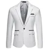 Costumes pour hommes Blazers 8 couleurs! Ensemble d'affaires décontracté sans fer simple rangée bouton col fendu manteau de fête de mariage coupe ajustée veste de bureau 230720