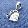 Love Reading Book Charms Authentic S925 Sterling Silver Beads Fits Diy Jewelry Armelets 791984234L