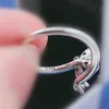 2019 Nowy zima 100% 925 Sterling Silver European Pandora Jewelry Four Petal Flowers Ed Pierście