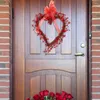 Dekorativa blommor Freeship Artificial Valentine's Day Wreath Heart For Wedding Party Anniversary Decor Rustic 2023