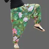 Pantaloni da donna Capris dance pantaloni thai harem donna uomo stampa hippy larghi pantaloni casual in lino di cotone pantaloni pantalon femme 230719