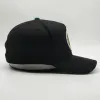 China Make Custom 5 Panel Cotton Green Underbrim Black Baseball Caps,Woven Patch Dad Hats,Plastic Snap Back Dad Cap