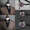 Bolo Ties Britanniques Hommes Bowtie Cowboy Collier Bolo Tie Femmes Bande Élastique Sangle Alliage Chic Noeud Papillon Bling Cristal Uniforme Cravate 230719