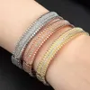 Bangle Zlxgirl Klassieke twee mode ontwerp vrouwen bruiloft armband bruids sieraden rose goud zilver kleur vrouwen zirkoon armband 230719