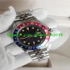 BP Factory selling Luxury High Quality Watch 40mm Vintage GMT blue and red border black dial 1675 Mechanical Automatic Mens Watche242W