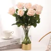 Fleurs décoratives 7P Latex Hydratant Real Touch Rose Artificielle Décoration De Jardin Mariage Faux Pography Props Décor Extérieur