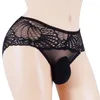 Sexy Men Lace THONG TBACK Bikini Briefs Underwear Sissy Pouch Panties Penis Pouch Panties Size L-2XL gay mens sexy underwear 20101277j