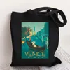 Borse da sera Viaggio Città Arte Famosa Venezia Bahamas Maiorca Sud Africa Borsa tote per donna Cotone Shopping Spiaggia Grandi borse estive