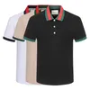 Moda Mens T-shirts Men Polos Casual Luxury T Shirt Bordados Tops Tees Medusa Cotton Snake Pattern Polo-shirt Gola Polo Shirts