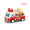 Block Mini Parts City Outing Bus Compatible Friends Camper Van Camping Car Princess Model Building Block Set Bricks Toys for Girls R230720