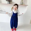 春秋の幼児の子供の服の衣装ゆるいカジュアルサスペンダーズの女の子の子供服のベビーワイドレッグパンツ