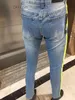 Heren Jeans Aankomst Heren Jeans Ontwerper Beroemde Blauw Zwart Wit Streep Slim-leg Jean s Mode Mannen Broek Slanke Motorfiets Biker Hip Hop Z230721