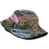 Boinas Old Glory Outono Print Bucket Hats Sun Cap Colors Country Fall Field Flag Grill Honra Ferro Maine Meadow Piquenique