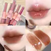 Dudak Parlatıcı 6 Boy Çifte Kafa Geçirmez Mat Velvet Lipgloss Uzun Kalıcı Sır Seksi Kırmızı Tint Sıvı Ruj Koreli Makyaj