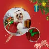 Vestuário para cães Pet Vestido de Natal Aperto abdominal Gravata borboleta Sem bolinhas Confortável Respirável Pograph Prop Poliéster Festival P