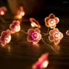 سلاسل زخارف عيد الميلاد 2024 LED Garland Cherry Blossom String Light