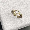 High quality fashion Retro gold letter opening adjustable ring Pearl rings for lady women Party wedding lovers gift engagement jew277i