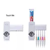 Automatisk tandkräm dispenser med väggmonterad tandborstehållare tandkrämpress med 5 borstar set barn händer tandkräm238p