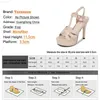 Sandalet 2022 Yeni Moda Roman Tarzı Pist Sandalet Süper Yüksek Topuk Su Geçirmez Platform Düğün Ayakkabıları Yaz Dokuma Tasarım Kadın Pompaları L230720