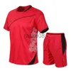 Мужские спортивные костюмы 5xl Mens Sportswear Скорочная костюма Elastic Running Sets Мужские футбольные баскетбольные теннисные спортивные наборы фитнес -тренажерный зал